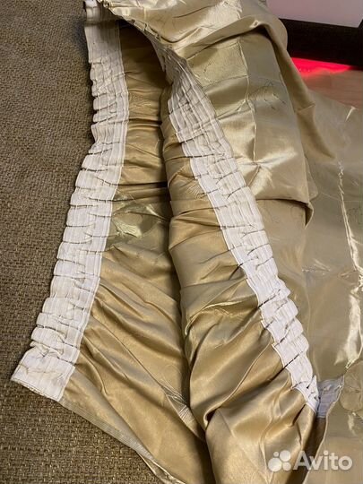 Шторы портьеры (жаккард) + тюль б/у