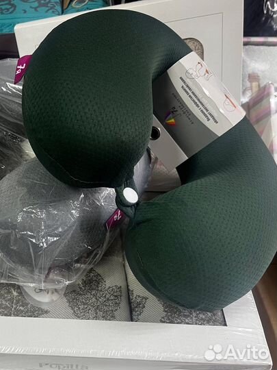 Подушка для шеи c эффектом памяти с застежкойшк