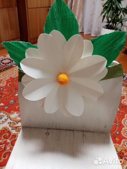 Цветы из ткани/бумаги ручной работы