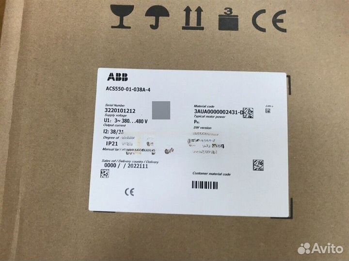 1Шт новый ABB ACS550-01-038A-4 инвертор ACS55001038A4 ускоренная доставка