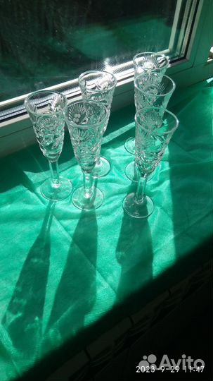 Хрустальные бокалы (рюмки) СССР