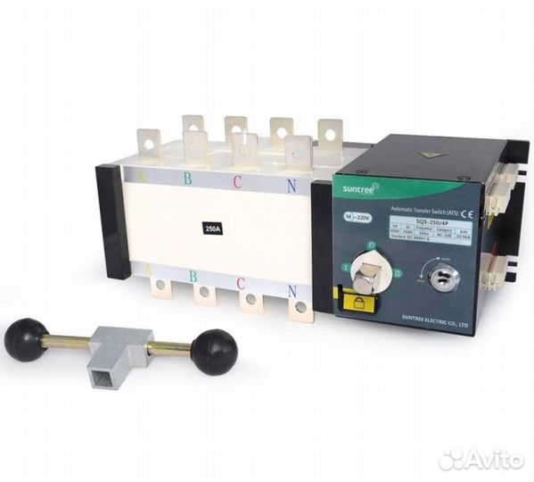 SQ5-250 4P Реверсивный рубильник с мотор приводом