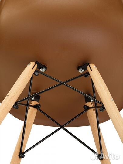 Стул в стиле eames DSW, коричневый, 2 шт