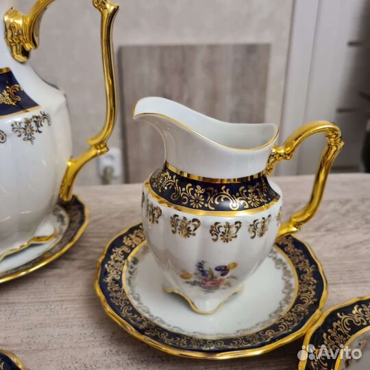 Сервиз кофейный Чехия Cobalt Кобальт