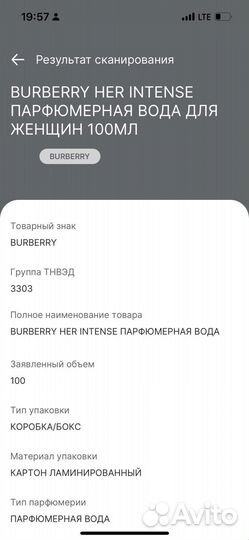 Туалетная вода burberry