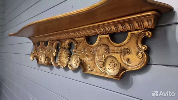 Вешалка. Полка. Антиквариат. Винтаж