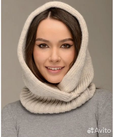 Шапка капор, снуд новая