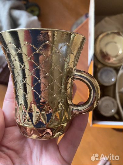Чашки/сервис позолоченные