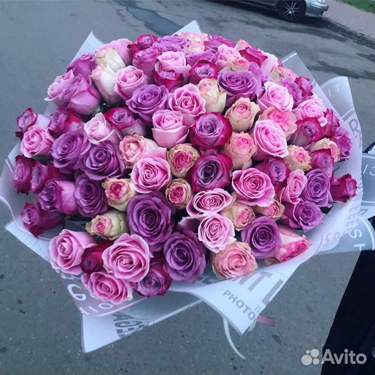 Цветы розы букет