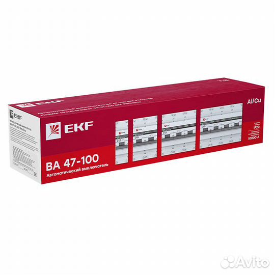 EKF PROxima ва 47-100 Автоматический выключатель (С) 3P 16А 10kA