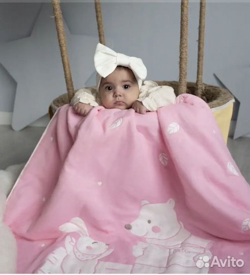 Покрывало на детскую кровать 110*110