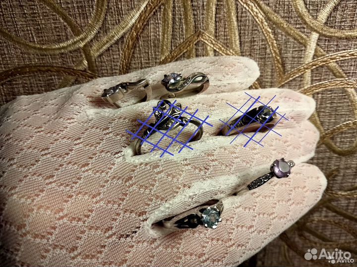 Серьги кольца размер 16-17 серебро 925 винтаж