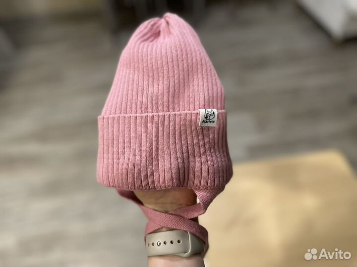 Шапка бини детская с подкладом 50-52