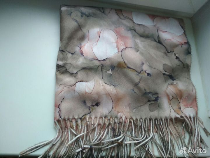 Палантин теплый двухсторонний с кашемиром