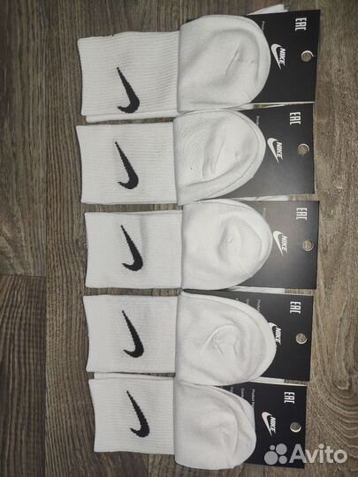 Носки nike высокие белые оригинал