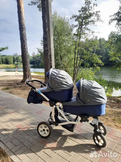 Коляска aroteam 2 в 1 двойная