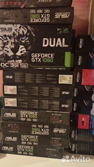 Коробки видеокарт gtx 1060 3gb, radeon rx480 8gb