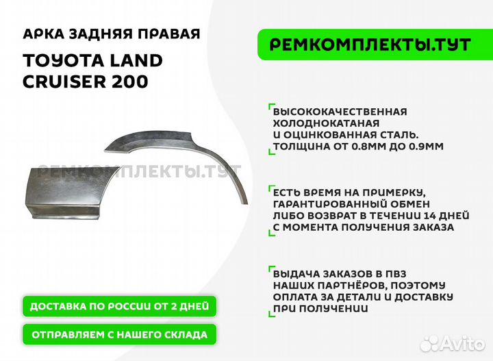 Арка задняя правая Toyota Land Cruiser 200