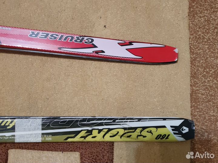 Лыжи Visu, StC, ботинкир35, палки 100 см