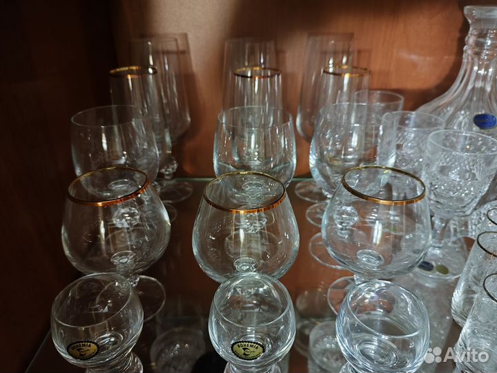 Вазы и бокалы богемия