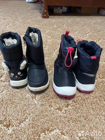 Сапоги дутики для девочки 27