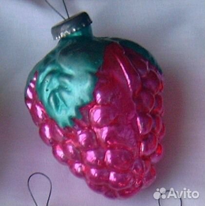 Советские игрушки на ёлку стекло картон подсвечник