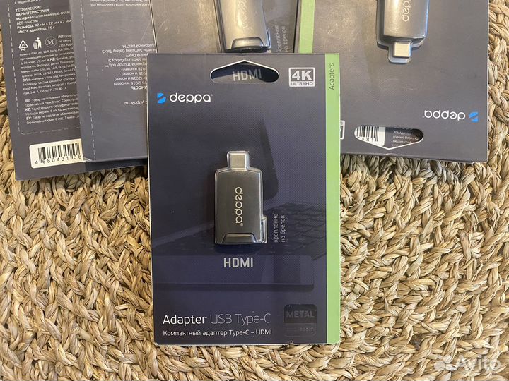Адаптер USB Type-C - hdmi, Deppa графит