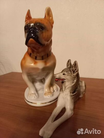 Фарфоровые Бульдог и Овчарка, лфз