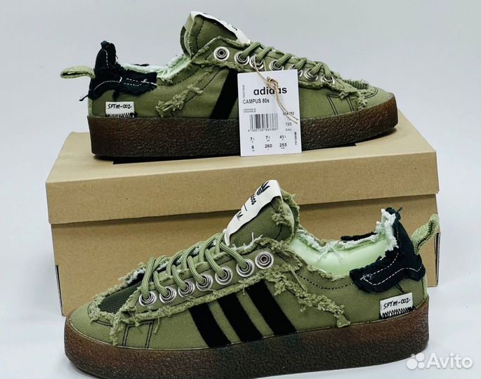 Кроссовки Adidas X Sftm Campus 80S, цвет Olive Люк