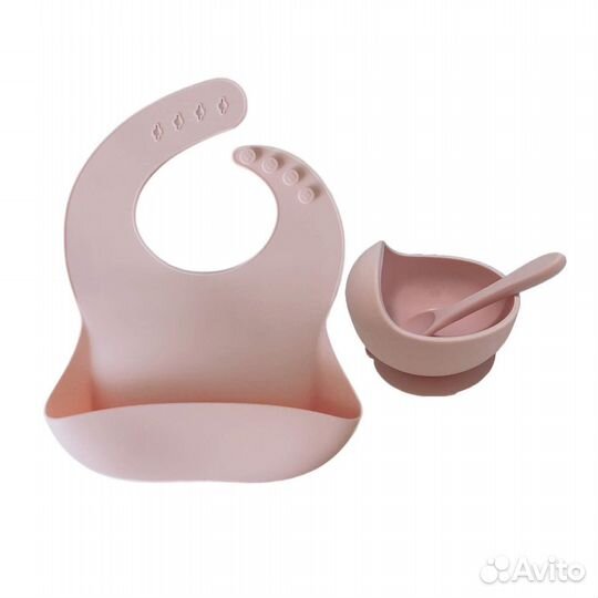 Набор детской силиконовой посуды 3в1