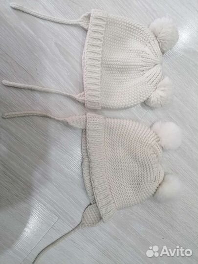 Демисезонные шапки Zara 50-52 см 2-3 года