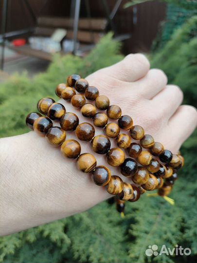 Тигровый глаз 8 мм, 10 мм