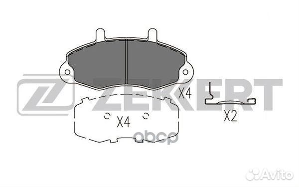 Колодки торм. диск. передн. Ford Transit III-IV
