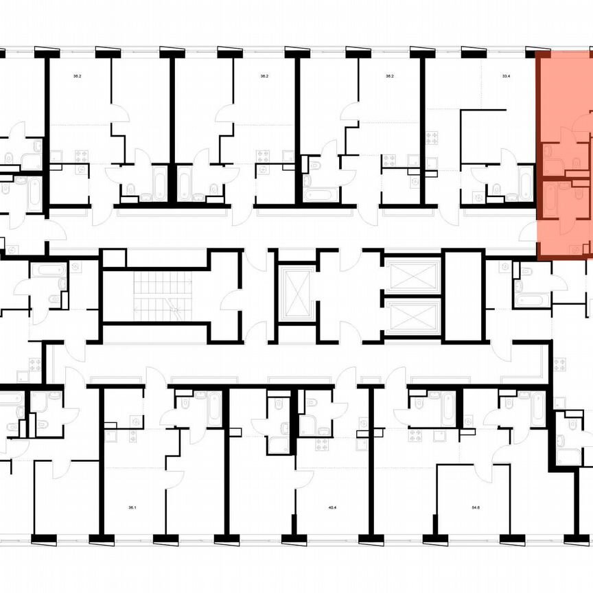 2-к. квартира, 47,9 м², 19/20 эт.