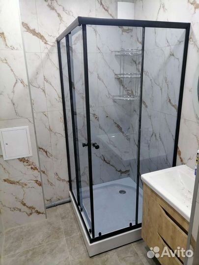 Установка душевых ограждений и душ.кабин