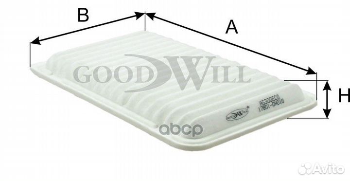 Фильтр воздушный toyota camry AG300ECO Goodwill