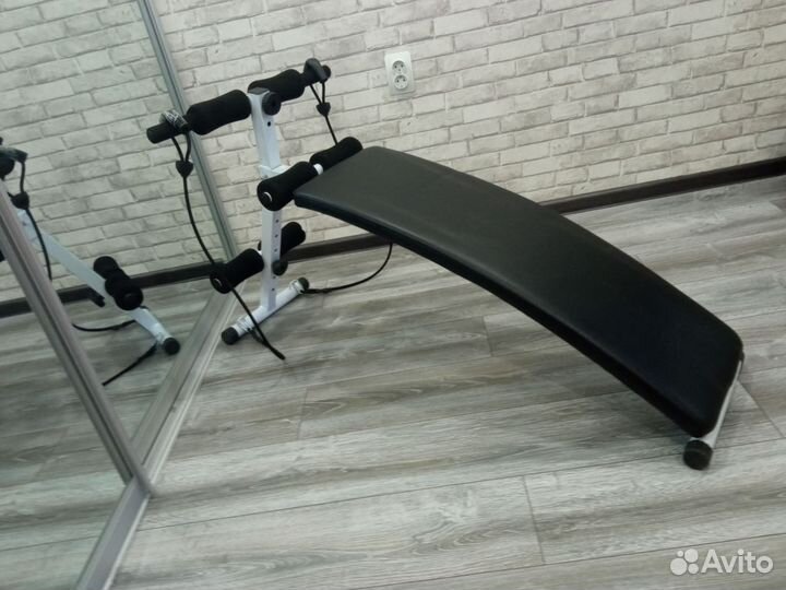 Скамья для пресса, спины с эспандерами