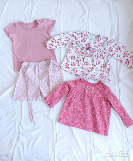 Нарядные вещи пакетом на девочку 74-80-86 benetton