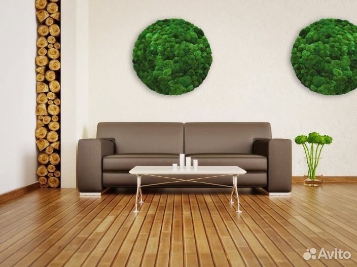 Фитопанно из мха в гостиную