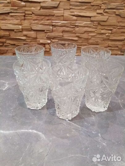 Хрустальные стаканы, стопки СССР