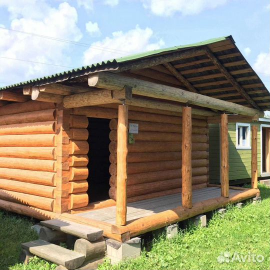 Баня из бревна 5*3+2м