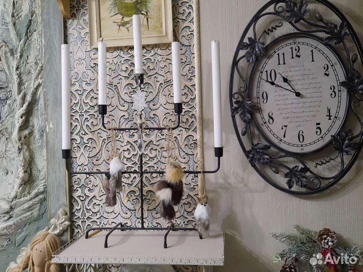 Старинный канделябр-подсвечник