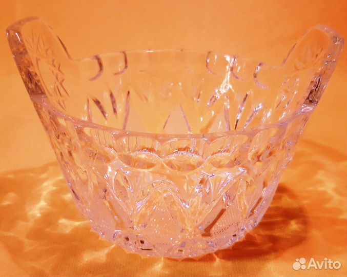 Ваза Салатница. Салатник. Хрусталь. лзхс. СССР