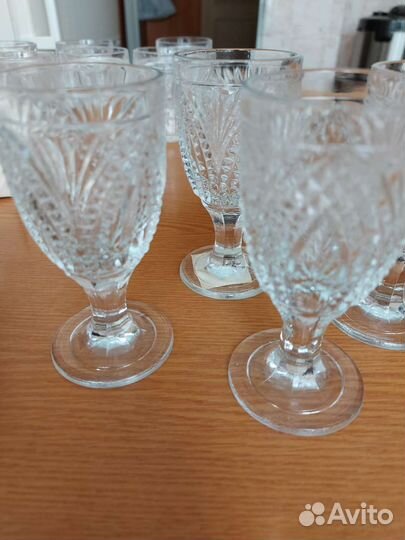 Новый набор хрустальных рюмок СССР