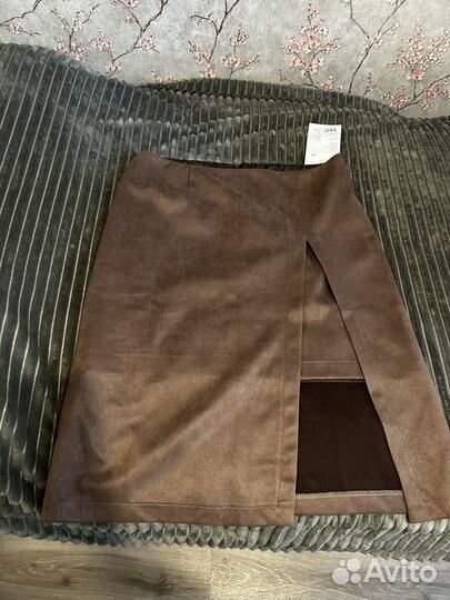 Юбка замшевая