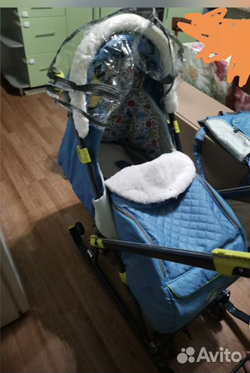 Санки коляска nika