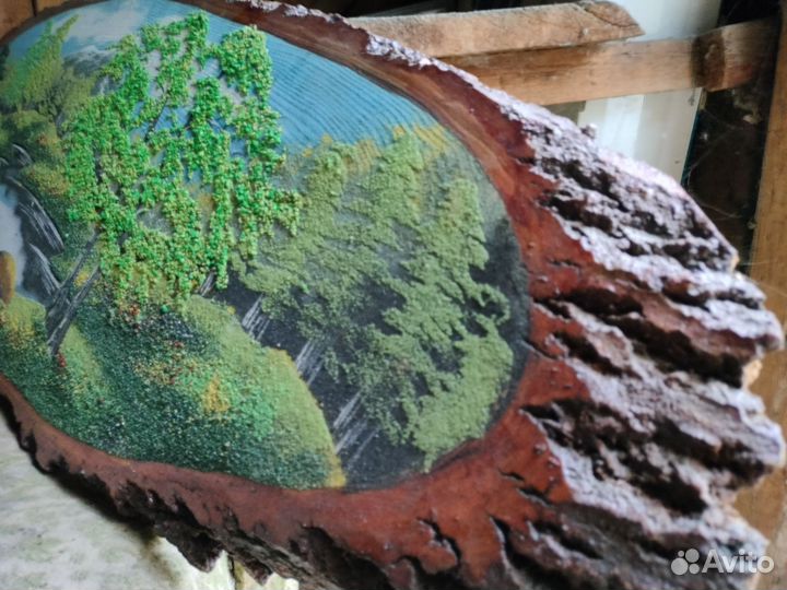 Картина по дереву