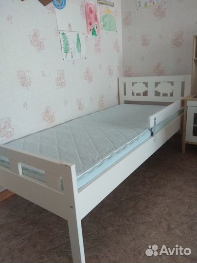 Кровать детская икеа криттер +матрас висса вакерт