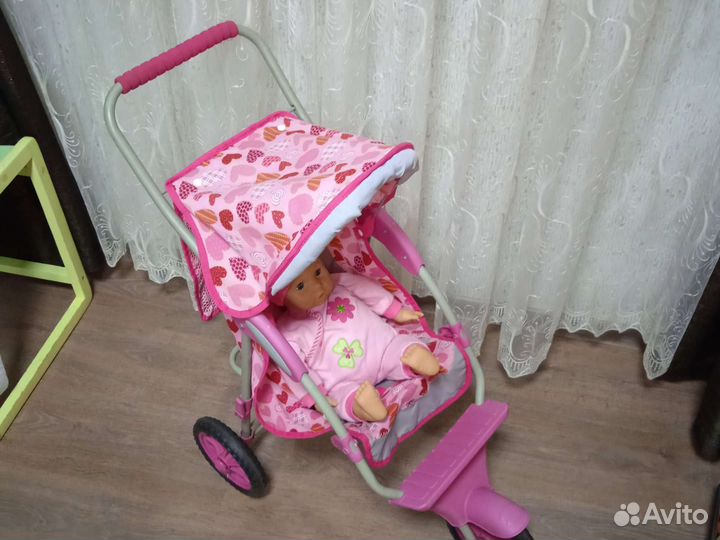 Коляска, кровать для кукол