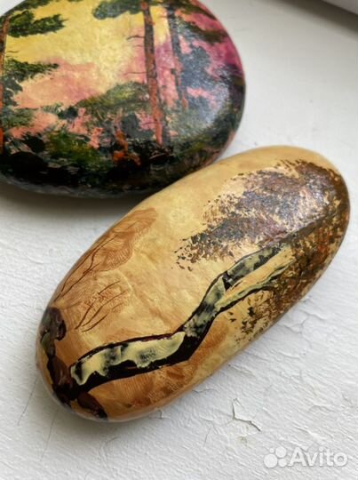 Картина маслом на камне